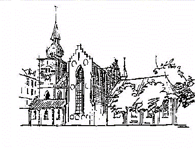 Sct. Mortens kirke - tegning af Per Illum